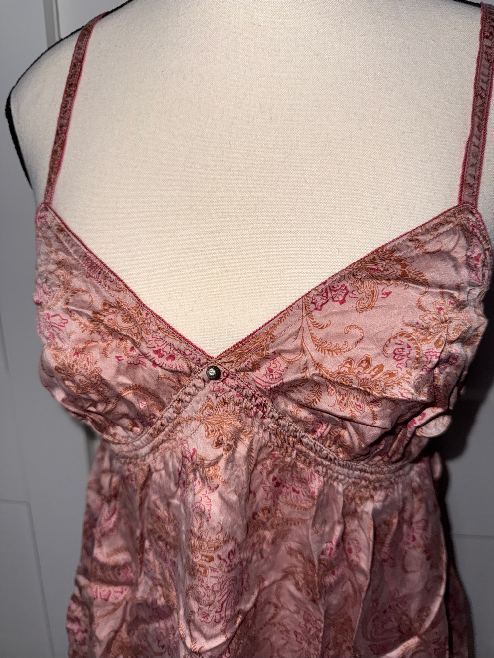 Vintage Victoria Secret Y2K 100% silk chemise slip dress cottage core euro small - Picture 2 of 8